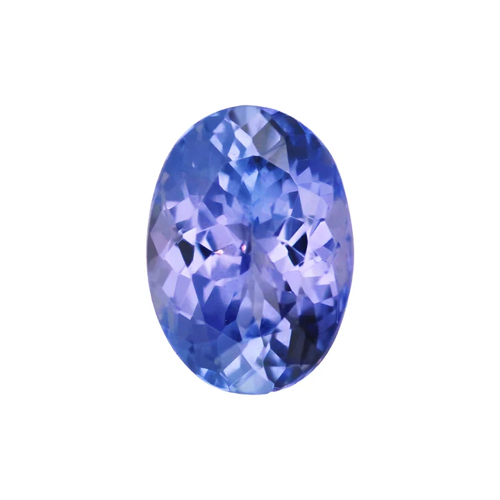 Natural tanzanite, violetish blue, oval cut